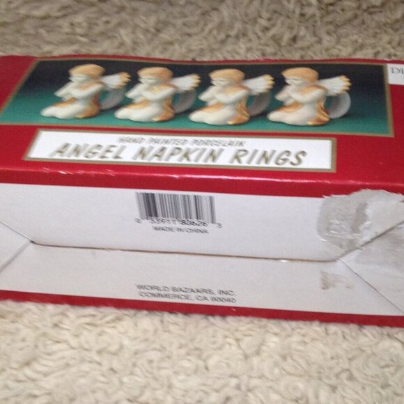 Dept 7, Porcelain Angel Napkin Holders; Christmas, Celebration, Traditional chic - Picture 3 of 7